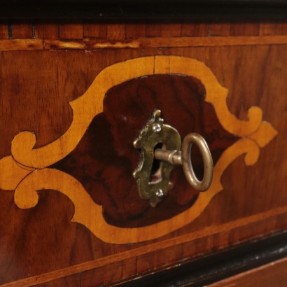 Chest of Drawers Walnut and Marple Italy 20th Century