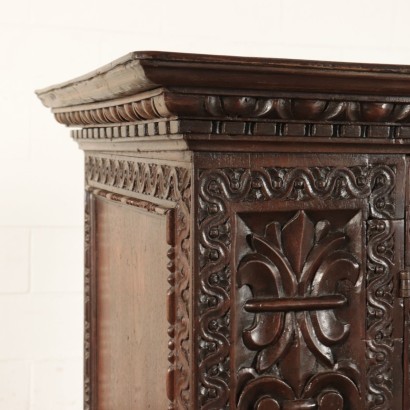 Engraved Cupboard Walnut Italy 18th Century