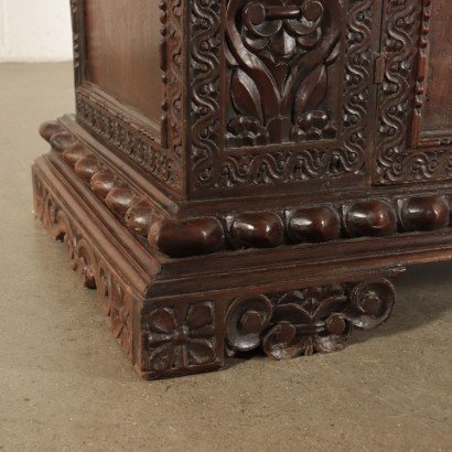 Engraved Cupboard Walnut Italy 18th Century