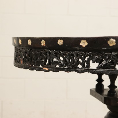 Ethnic Small Table, Exotic Wood and Mother od Pearl 19th Century