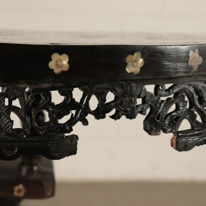 Ethnic Small Table, Exotic Wood and Mother od Pearl 19th Century