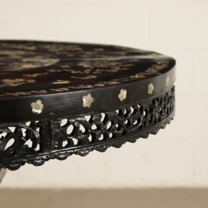 Ethnic Small Table, Exotic Wood and Mother od Pearl 19th Century