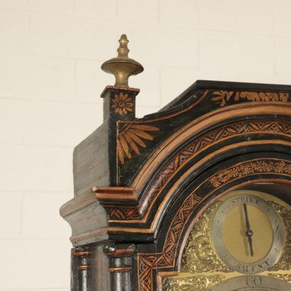 Column Clock. Lacquered Wood England 19th century