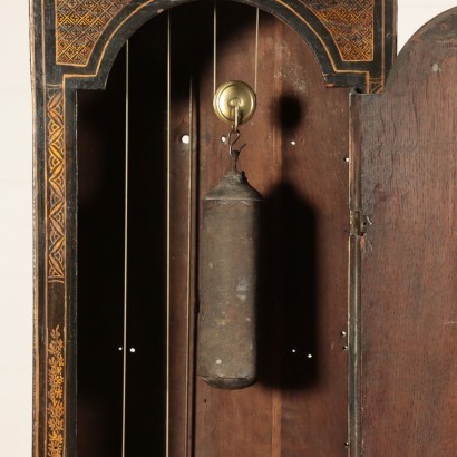 Column Clock. Lacquered Wood England 19th century