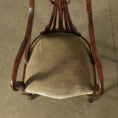 Quatre Chaises et Paire de Fauteuils Art Nouveau Acajou Italie '900