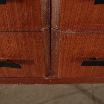 Chest of Drawers Mahogany Venner Marble Metal ITaly 1950s-1960s