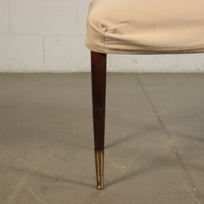 Dressing Table Mahogany Veneer, Brass, Glass Italy 1950s Mobili Cantù