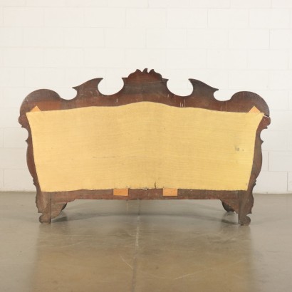 Sofa Carved Wood and Fabric Italy 19th Century