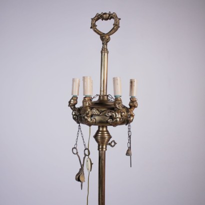 Floor Lamp, Bronze Italy 19th-20th Century