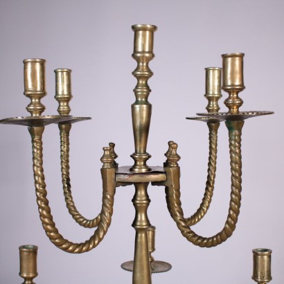 Candel-Holder with 9 Arms, Bronze, Italy 19th Century