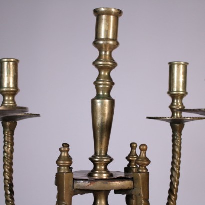 Candel-Holder with 9 Arms, Bronze, Italy 19th Century
