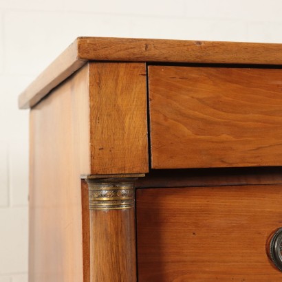 Empire Dresser, Solid Walnut Italy 19th Century