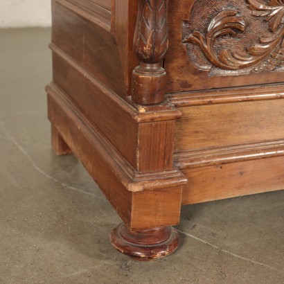 Engraved Secretaire, Walnut Italy 19th Century