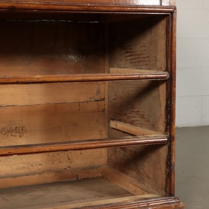 3 Drawers Drop-Leaf Secretaire, Solid Walnut Italy 18th Century