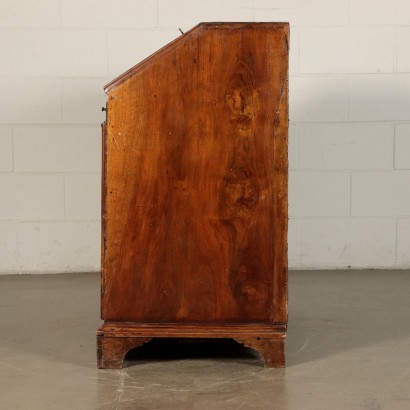 3 Drawers Drop-Leaf Secretaire, Solid Walnut Italy 18th Century