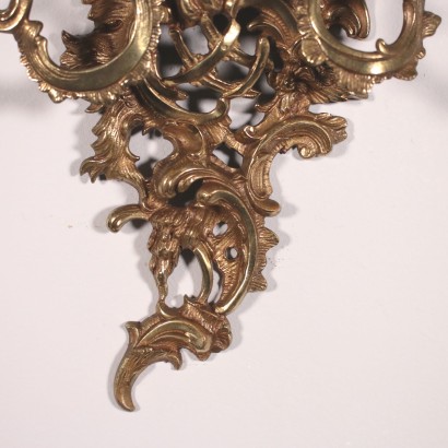 Group of 3 Wall Lights, Bronze Italy 19th Century