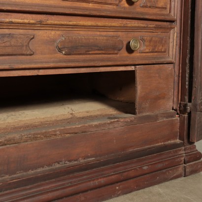 Two Bodies Cup Board Walnut Italy 17th Century