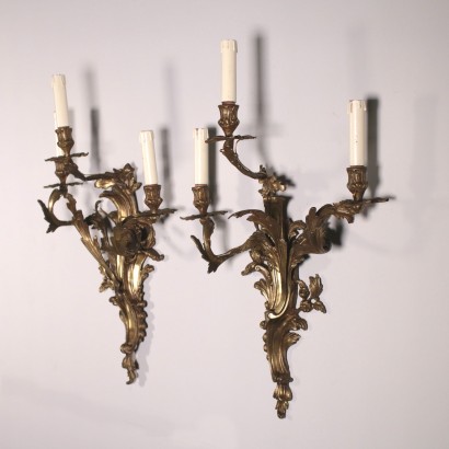 Pair of Appliques, Bronze, Italy 19th Century