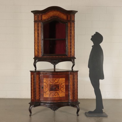 Two Bodies Corner Cabinet, Carub Italy 20th Century