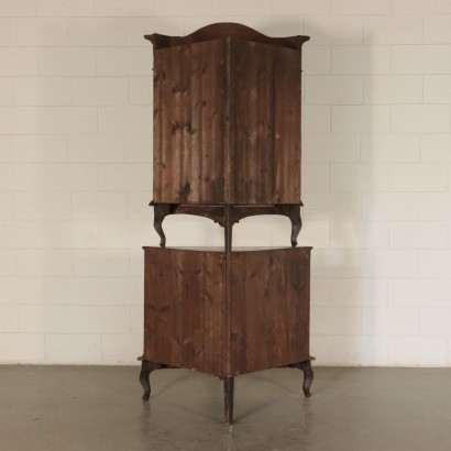 Antiquitäten, Eckschrank, antike Eckschränke, antiker Eckschrank, alter italienischer Eckschrank, antiker Eckschrank, neoklassizistischer Eckschrank, 19. Jahrhundert Eckschrank