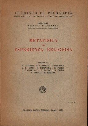 Metafisica ed esperienza religiosa