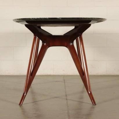 Table Solid Beech and Marble Italy 1950s Italian Prodution