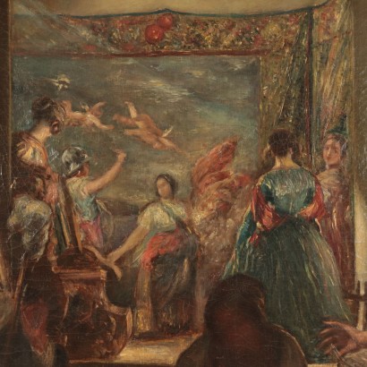 The Spinners ( Arachne's Tale) Oil on Canvas 19th Century