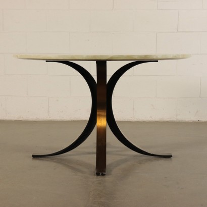 Table, Aluminum and Onyx Osvaldo Borsani, Italy 1960s-1970s