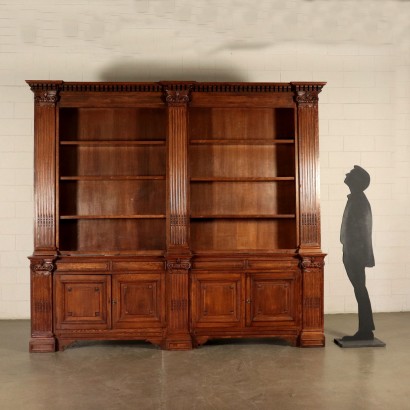 Big Bookcase, Sessile Oak, Italy 20th Century
