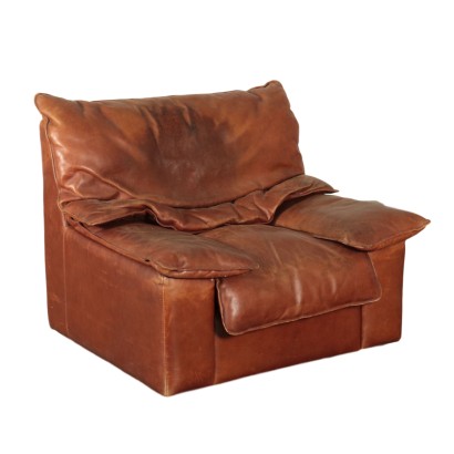 Armchair, Foam and Leather, 1970s