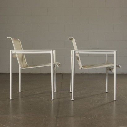 Armchairs Richard Schultz Metal, Leather and Polyester 1980s B&B