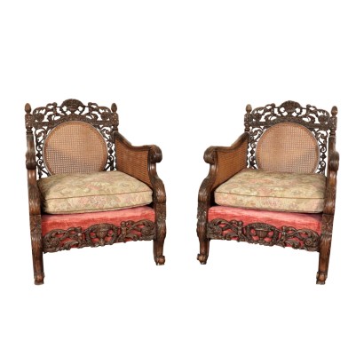Antiquitäten, Sessel, antike Sessel, antiker Sessel, antiker italienischer Sessel, antiker Sessel, neoklassizistischer Sessel, Sessel aus dem 19. Jahrhundert, Paar Stilsessel
