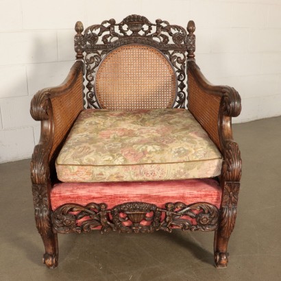 antiquités, fauteuil, fauteuils anciens, fauteuil ancien, fauteuil italien ancien, fauteuil ancien, fauteuil néoclassique, fauteuil 19ème siècle, Paire de fauteuils de style