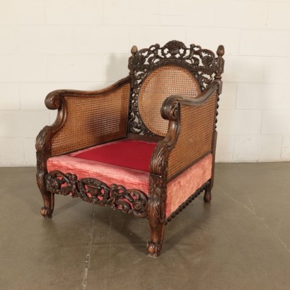 antiquités, fauteuil, fauteuils anciens, fauteuil ancien, fauteuil italien ancien, fauteuil ancien, fauteuil néoclassique, fauteuil 19ème siècle, Paire de fauteuils de style