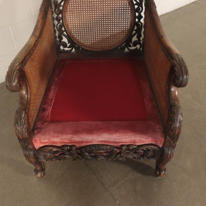 antiquités, fauteuil, fauteuils anciens, fauteuil ancien, fauteuil italien ancien, fauteuil ancien, fauteuil néoclassique, fauteuil 19ème siècle, Paire de fauteuils de style