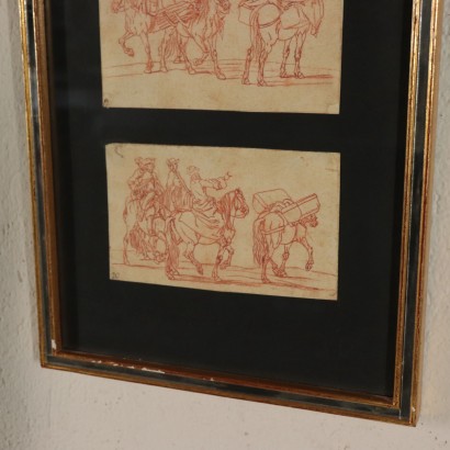 Deux dessins au crayon,XVII siècle
