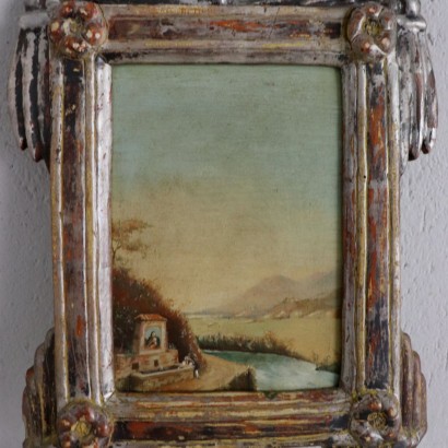 Pair of landscapes in frames of the late '700