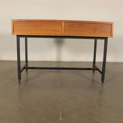 Writing Desk Tanganika Walnut Veneer Italy 1960s