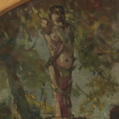 arte, arte italiano, pintura italiana del siglo XX, Escena romántica 1925