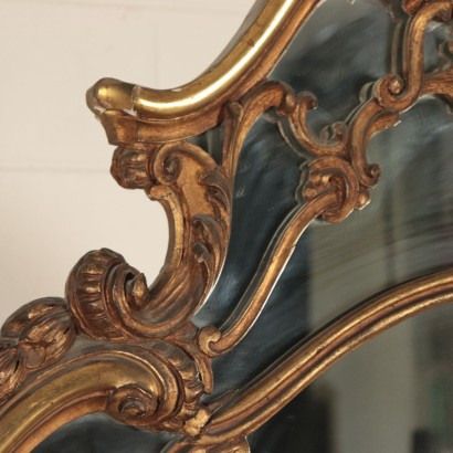 Dresser with Mirror, Walnut Burl and Marble, Italy 20th Century