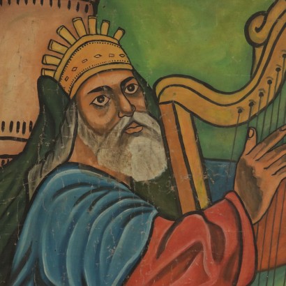 Re Davide suona l'arpa