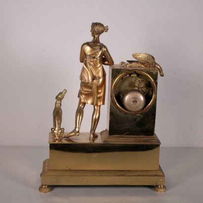 Bronze Table Clock, Giò Manini, Milan 19th Century