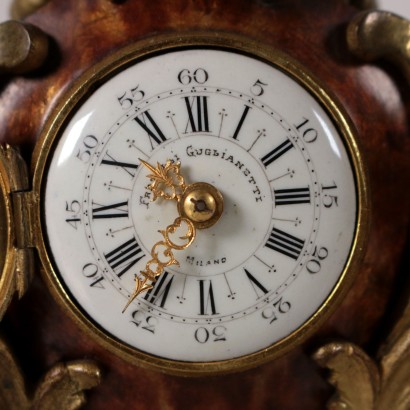 Table Clock, Metal and Bronze, Gulianetti Brothers, Italy 19th Century