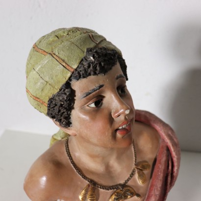 Couple of Moors, Hearthenware, Italy 20th Century