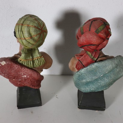 Couple of Moors, Hearthenware, Italy 20th Century