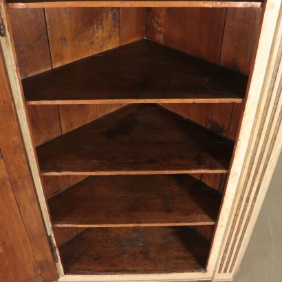 Pair of Corner Cabinets Poplar Piacenza Italy 18th Century