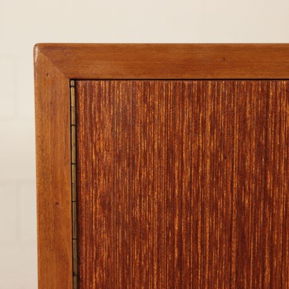 Sideboard, Teak Veneer Brass and Metal, Italy 1960s Italian Prodution