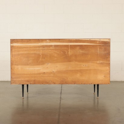 Sideboard, Teak Veneer Brass and Metal, Italy 1960s Italian Prodution