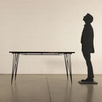 Table, Wood Formica and Metal, Italy 1960s Italian Prodution