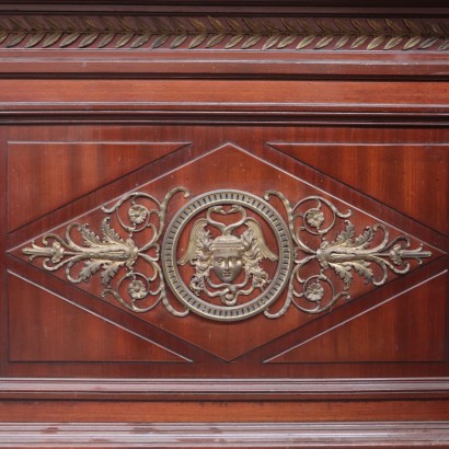 Shop Counter, Mahogany Marble and Bronze, Italy 19th Century